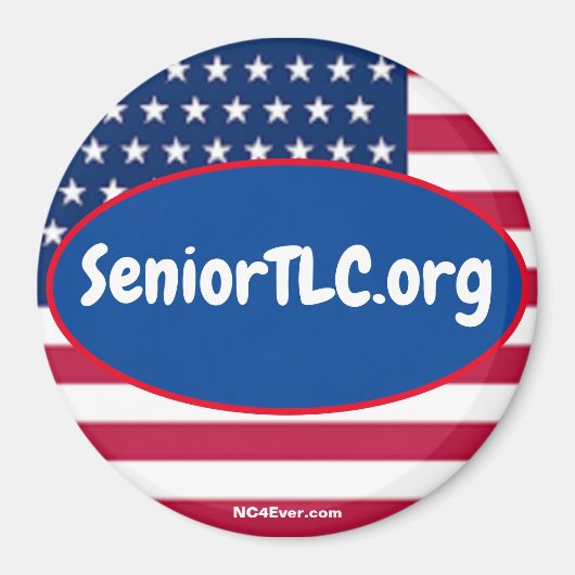 SeniorTLC.org Patriotischer Magnet (Vorne)