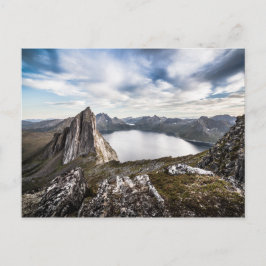 Senja Island Mountain Foto Postkarte