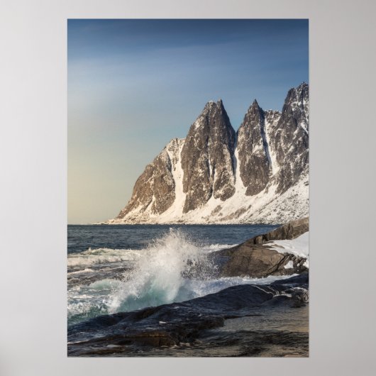 Senja Island Norwegen Landschaftliches Foto Poster (Vorne)