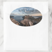 Senja Island Norwegen Ovaler Aufkleber (Tasche)