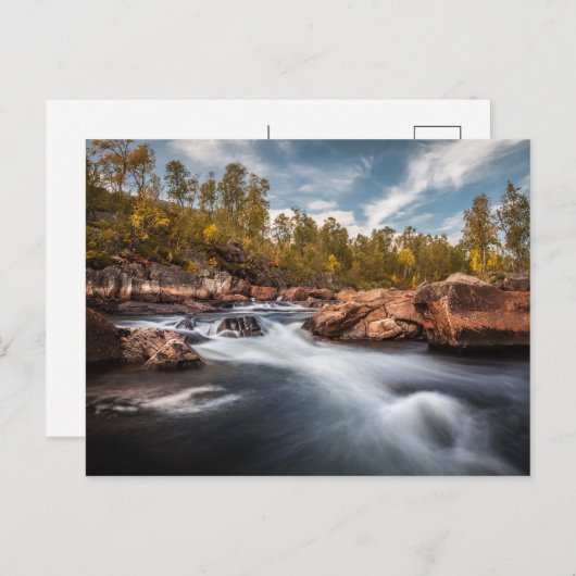 Senja Norwegen Feiertagspostkarte (Vorne/Hinten)