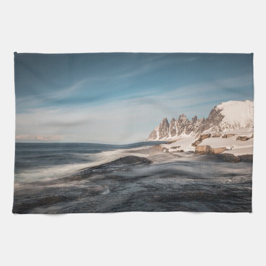 Senja Norwegen Geschirrtuch (Horizontal)