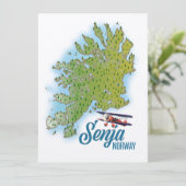 Senja Noway Inselkarte (Stehend Vorderseite)