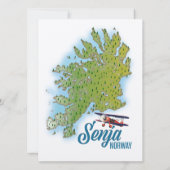 Senja Noway Inselkarte (Rückseite)