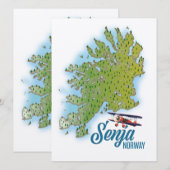 Senja Noway Inselkarte (Vorne/Hinten)