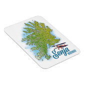 Senja Noway Inselkarte Magnet (Rechte Seite)