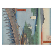 Senju Great Bridge over Sumida River Japan Ukiyo-e Tischdecke (Vorderseite (Horizontal))