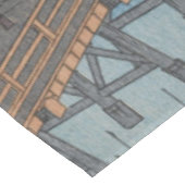 Senju Great Bridge over Sumida River Japan Ukiyo-e Tischdecke (Schrägansicht)