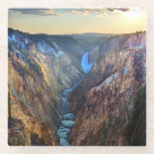 Senken Sie Fälle vom Punkt des Künstlers Glasuntersetzer (Vorderseite)