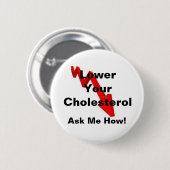 Senken Sie Ihr Cholesterin Button (Vorne & Hinten)