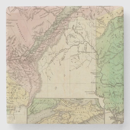 Senken Sie Kanada und New-Brunswick Steinuntersetzer (Vorderseite)