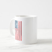 senkrechte amerikanische Flagge Kaffeetasse (Vorderseite Links)