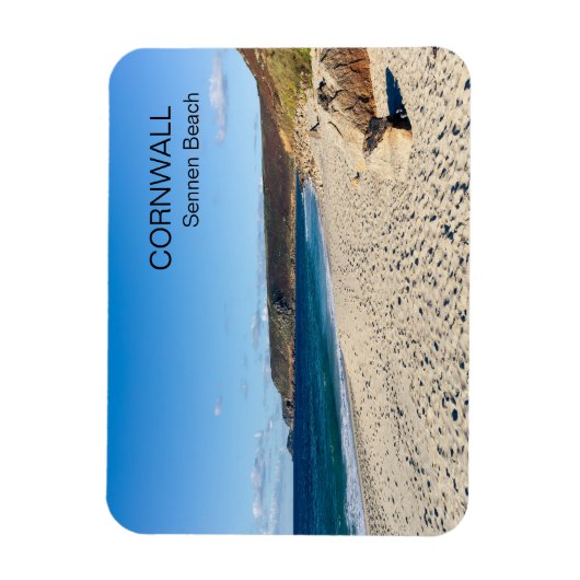 Sennen Beach Cornwall England Magnet (Vertikal)