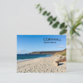 Sennen Beach Cornwall England Postkarte (Stehend Vorderseite)
