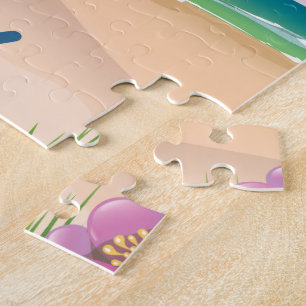 Sennen Beach Sandcastle Cornwall Reiseplakat Puzzle