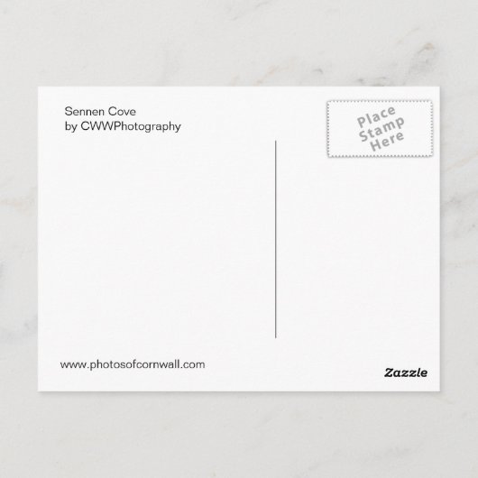 Sennen Cove Postkarte (Rückseite)
