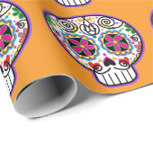 Señor Calavera Geschenkpapier (Rolleneckpunkt)