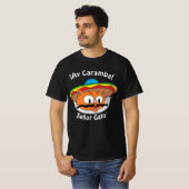 Señor Gato™ Cartoon Mustache Cat Ay Caramba! T-Shirt (Vorne ganz)