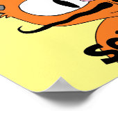 Senor Gato Cartoon Mustache Cat Cowboy Poster (Ecke)