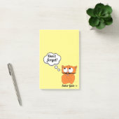 Señor Gato Cartoon Mustache Cat "Vergiss nicht!" Post-it Klebezettel (Büro)