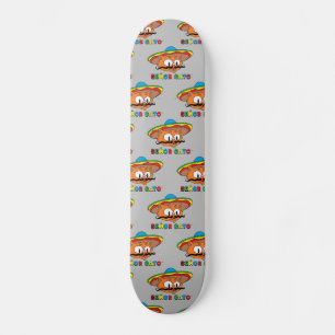 Señor gato Cartoon Mustache Fiesta Cat Skateboard