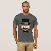 Señor Gato™ Cartoon Mustache Katze mit Top-Hut T-Shirt (Vorne ganz)