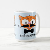SEÑOR GATO Handlebar Mustache Chat Kaffeetasse (VorderseiteRechts)