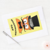 Senor Gato MillionaireMustache Cat Top Hat Rechteckiger Aufkleber (Umschlag)