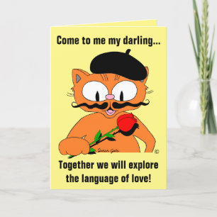 Señor Gato Valentinstag-Schatz Romantische Karte