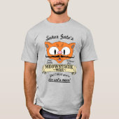 Señor Gato's MEOWSTACHE WAX Handlebar Mustache Pun T-Shirt (Vorderseite)