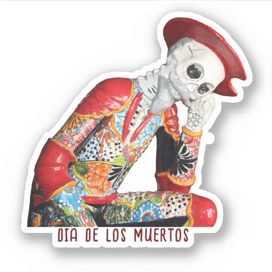 Señor Hombre Dia De Los Muertos Aufkleber (Vorderseite)