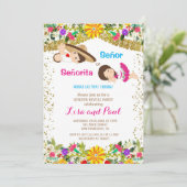 Señor oder Señorita Fiesta Gender Reveal Einladung (Stehend Vorderseite)