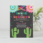 Señor oder Señorita Geschlecht Einladung Fiesta (Stehend Vorderseite)