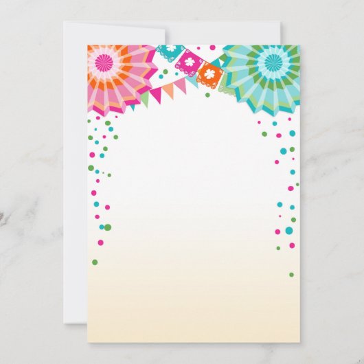 Señor oder Señorita Geschlecht Einladung Fiesta (Rückseite)