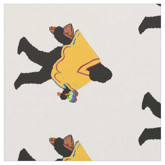 Senor Squatcho de Mayo mit Poncho Stoff (Nahaufnahme)