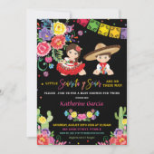 Senor Twins Baby Dusche Einladung (Vorderseite)