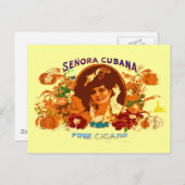 SENORA CUBANA POSTKARTE (Vorne/Hinten)