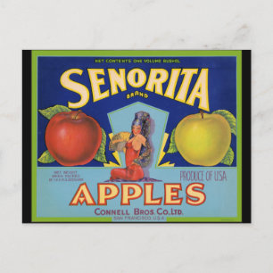 Senorita Äpfel San Francisco Postkarte
