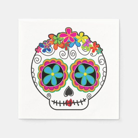 Señorita Calavera Serviette (Vorderseite)