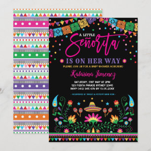 Senorita Fiesta Baby Shower Mexican Floral Einladung