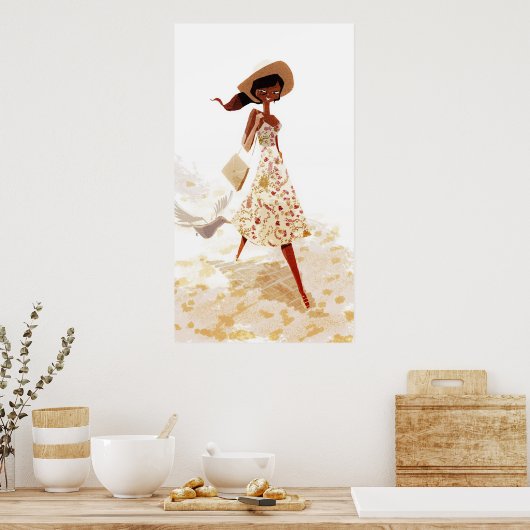 Senorita lächelnd poster (Küche)