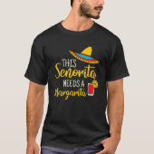 Senorita Margarita Mexican Fiesta Funny Cinco de M T-Shirt (Vorderseite)
