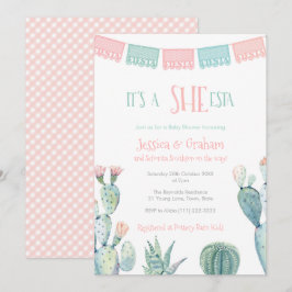 Señorita She-ESTA Little Girl Baby Shower Fiesta Einladung