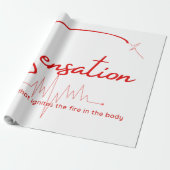 Sensation Pulse Herzlinie Geschenkpapier (Ungerollt)