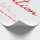 Sensation Pulse Herzlinie Geschenkpapier (Ecke)
