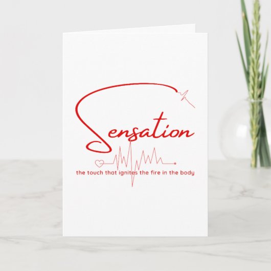 Sensation Pulse Herzlinie Karte (Vorderseite)