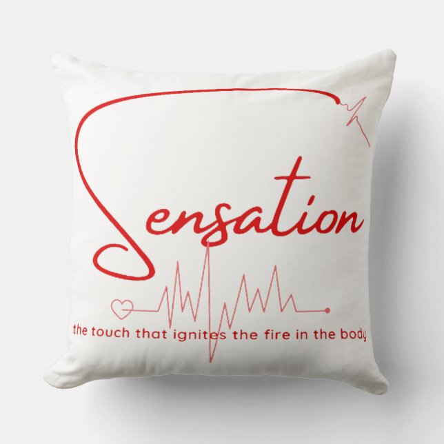 Sensation Pulse Herzlinie Kissen (Vorderseite)