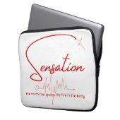 Sensation Pulse Herzlinie Laptopschutzhülle (Vorderseite Links)