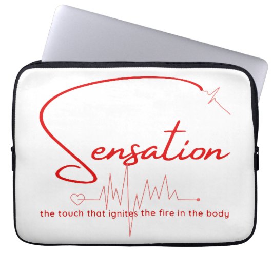 Sensation Pulse Herzlinie Laptopschutzhülle (Vorderseite)