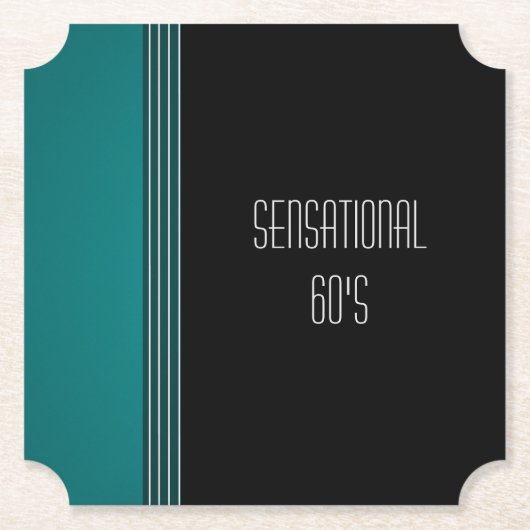 "Sensational 60's" - individualisierbarer Unterset Untersetzer (Vorderseite)